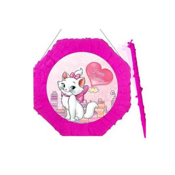 Parti Dükkanım Pembe Kedi Pinyata 42 cm + Sopası