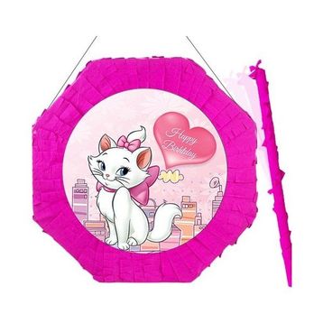Parti Dükkanım Pembe Kedi Pinyata 42 cm + Sopası