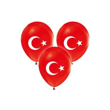 Parti Şöleni Türk Bayraklı Baskılı 20 Adet Balon