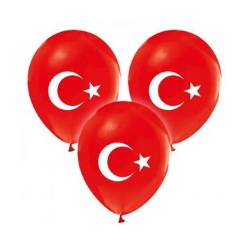 Parti Şöleni Türk Bayraklı Baskılı 20 Adet Balon