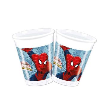 PartiBulutu 200 cc 8'li Spiderman Savaşçı Plastik Bardak