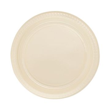 PartiBulutu 22 cm 25'li Krem Plastik Tabak