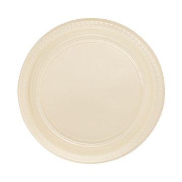 PartiBulutu 22 cm 25'li Krem Plastik Tabak