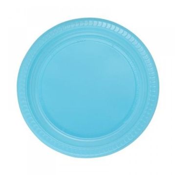 PartiBulutu 22 cm 25'li Mavi Plastik Tabak
