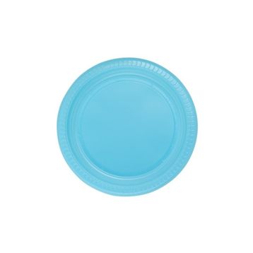 PartiBulutu 22 cm 25'li Mavi Plastik Tabak