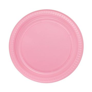 PartiBulutu 22 cm 25'li Pembe Plastik Tabak