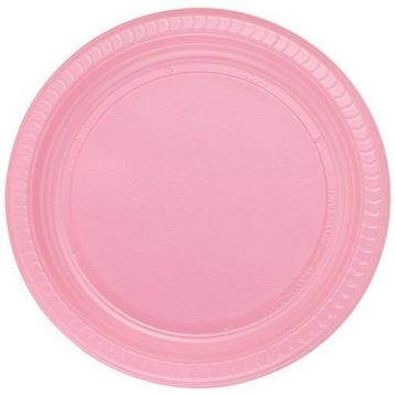 PartiBulutu 22 cm 25'li Pembe Plastik Tabak