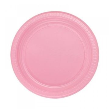 PartiBulutu 22 cm 25'li Pembe Plastik Tabak