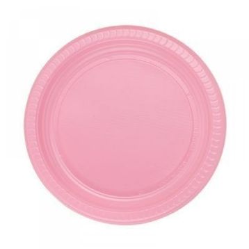 PartiBulutu 22 cm 25'li Pembe Plastik Tabak