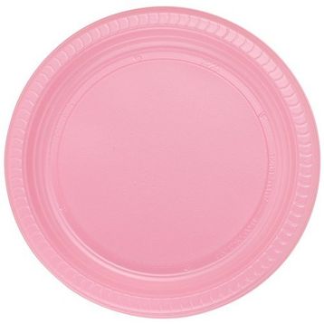 PartiBulutu 22 cm 25'li Pembe Plastik Tabak