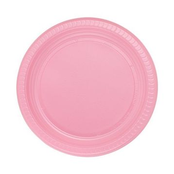 PartiBulutu 22 cm 25'li Pembe Plastik Tabak
