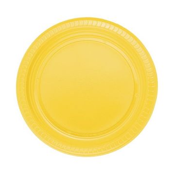 PartiBulutu 22 cm 25'li Sarı Plastik Tabak