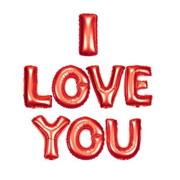 PartiBulutu I Love You Kırmızı Folyo Balon Set