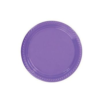 Partici 22 cm Lila Plastik Tabak