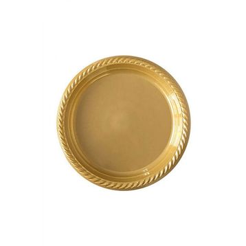 Partifabrik Gold Plastik Tabak 25'li