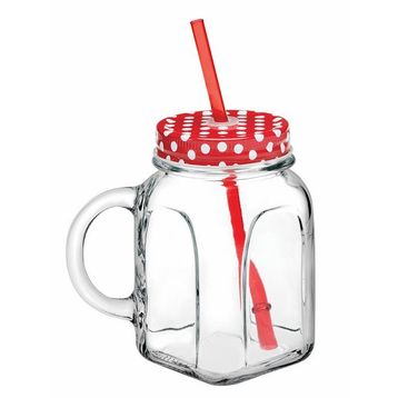 Paşabahçe 1073861 Pipetli Kırmızı 450 cc Bardak