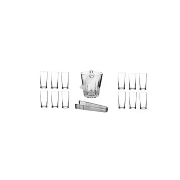 Paşabahçe 14 Parça Rakı Bardağı+Buz Kovası Seti