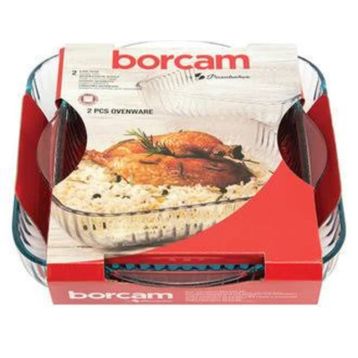Paşabahçe 159166 2 Adet Borcam Kare Tepsi Seti