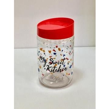 Paşabahçe 185166 Desenli Cam Kırmızı Kapaklı 660 cc Kavanoz