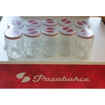 Paşabahçe 185166 Desenli Cam Kırmızı Kapaklı 660 cc Kavanoz