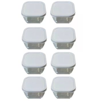 Paşabahçe 420 cc 2'li Snowbox Beyaz Plastik Kapaklı Saklama Kabı