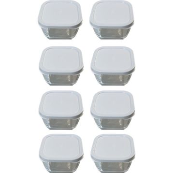 Paşabahçe 420 cc 2'li Snowbox Beyaz Plastik Kapaklı Saklama Kabı