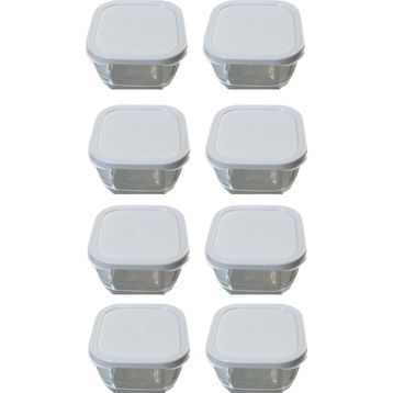 Paşabahçe 420 cc 2'li Snowbox Beyaz Plastik Kapaklı Saklama Kabı