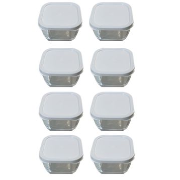 Paşabahçe 420 cc 2'li Snowbox Beyaz Plastik Kapaklı Saklama Kabı
