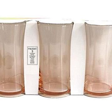Paşabahçe 420845 Heybeli 345 ml 6 lı Pembe Su Bardağı