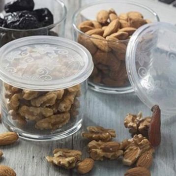 Paşabahçe 42230 2 Adet Şeffaf Çiçek Kapaklı Saklama Kabı
