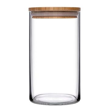 Paşabahçe 43463 Bamboo 1.48 L Ahşap Kapaklı Cam Kavanoz