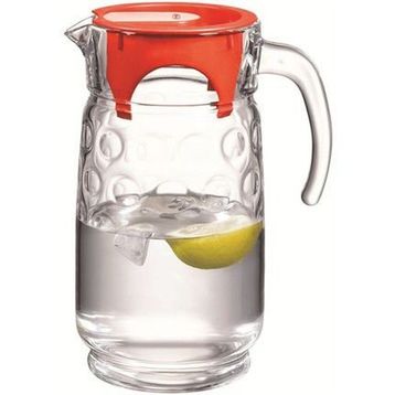 Paşabahçe 43794 Rings Kapaklı Cam Sürahi Kırmızı 1850cc