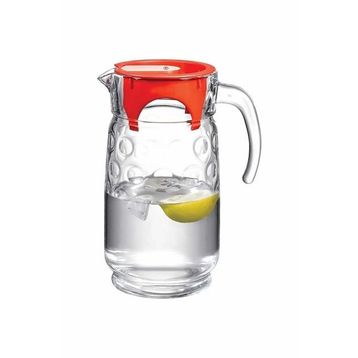 Paşabahçe 43794 Rings Kapaklı Cam Sürahi Kırmızı 1850cc