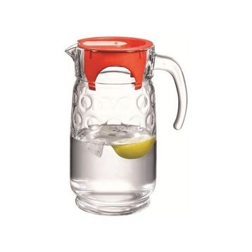Paşabahçe 43794 Rings Kapaklı Cam Sürahi Kırmızı 1850cc