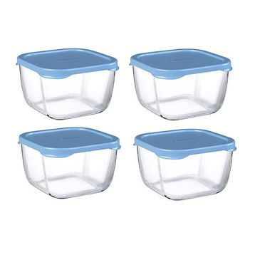 Paşabahçe 53223 Snowbox 4'lü 275 CC Mavi Saklama Kabı