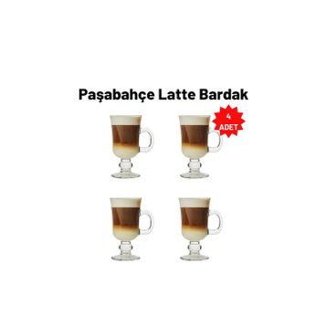 Paşabahçe 55141 Irish 4'lü Kulplu Latte Bardak