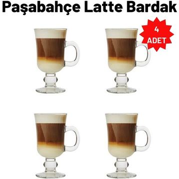 Paşabahçe 55141 Irish 4'lü Kulplu Latte Bardak