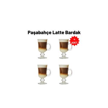 Paşabahçe 55141 Irish 4'lü Kulplu Latte Bardak