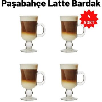 Paşabahçe 55141 Irish 4'lü Kulplu Latte Bardak
