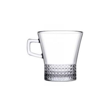 Paşabahçe 55703 250 cc 2'li Kuvars Kulplu Çay Bardağı