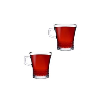 Paşabahçe 55703 250 cc 2'li Kuvars Kulplu Çay Bardağı