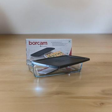Paşabahçe 59864 1320 CC Siyah Kapaklı Borcam Tepsi
