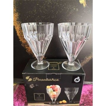Paşabahçe 68136 2'li Pleats Crystalline Dondurmalık Sunumluk