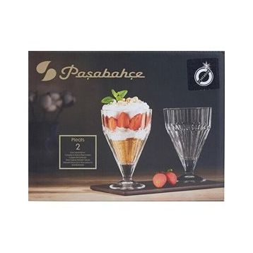 Paşabahçe 68136 2'li Pleats Crystalline Dondurmalık Sunumluk