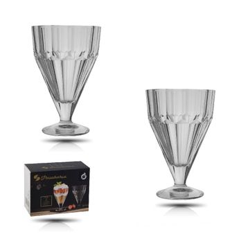 Paşabahçe 68136 2'li Pleats Crystalline Dondurmalık Sunumluk