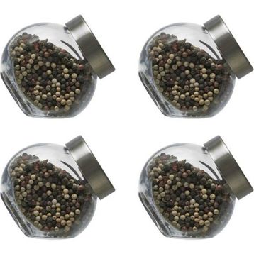 Paşabahçe 80386 200 cc 4 Adet Metal Kapaklı Mini Kavanoz