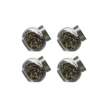 Paşabahçe 80386 200 cc 4 Adet Metal Kapaklı Mini Kavanoz
