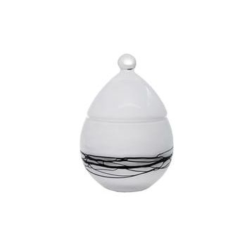 Paşabahçe 90278 El İmalatı Kristal Beyaz Dekorlu Şekerlik