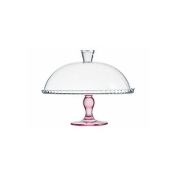 Paşabahçe 95200 Pembe 32 cm Ayaklı Servis Tabağı