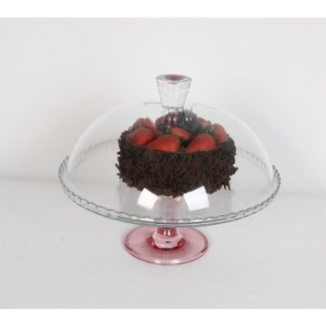 Paşabahçe 95200 Pembe 32 cm Ayaklı Servis Tabağı